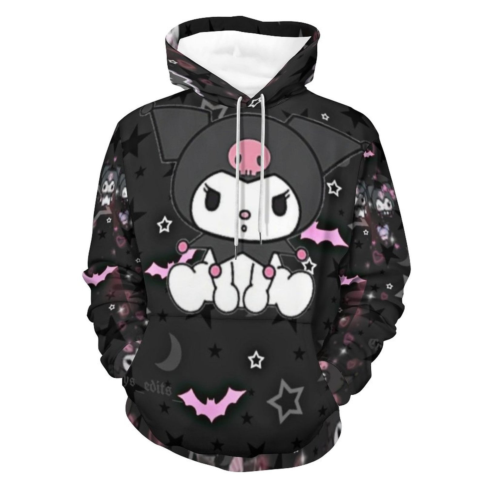 Kuromi Wallpaper Hoodies for Women,Oversized Hooded Sweatshirt ...