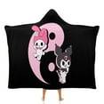 thumbnail image 1 of Kuromi Wearable Blankets Hooded Soft Hoodie Blanket Winter Warm Throw Blankets Cape 40"x50", 1 of 8