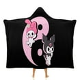 thumbnail image 1 of Kuromi Wearable Blankets Hooded Soft Hoodie Blanket Winter Warm Throw Blankets Cape 60"x80", 1 of 8