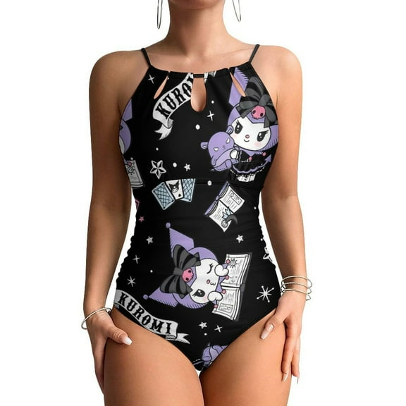 Kuromi Women's cross-back one-piece swimsuit M