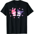 thumbnail image 1 of Kuromi and My Melody Berries DTG Print Unisex T-Shirt,Black Color,Size 2T, 1 of 5