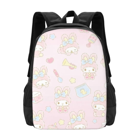 Kuromi and My Melody Backpack Bookbag Casual Daypack Travel Backpacks for Work Hiking Camping