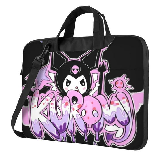 Kuromi and My Melody Laptop Bag, 13 inch Computer Bag Messenger Shoulder Bag Carrying Case for Laptop or Tablet