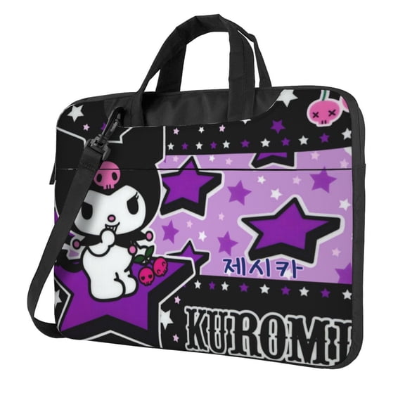 Kuromi and My Melody Laptop Bag, 13 inch Computer Bag Messenger Shoulder Bag Carrying Case for Laptop or Tablet