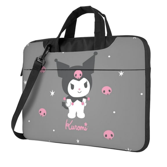 Kuromi and My Melody Laptop Bag, 15.6 inch Computer Bag Messenger Shoulder Bag Carrying Case for Laptop or Tablet