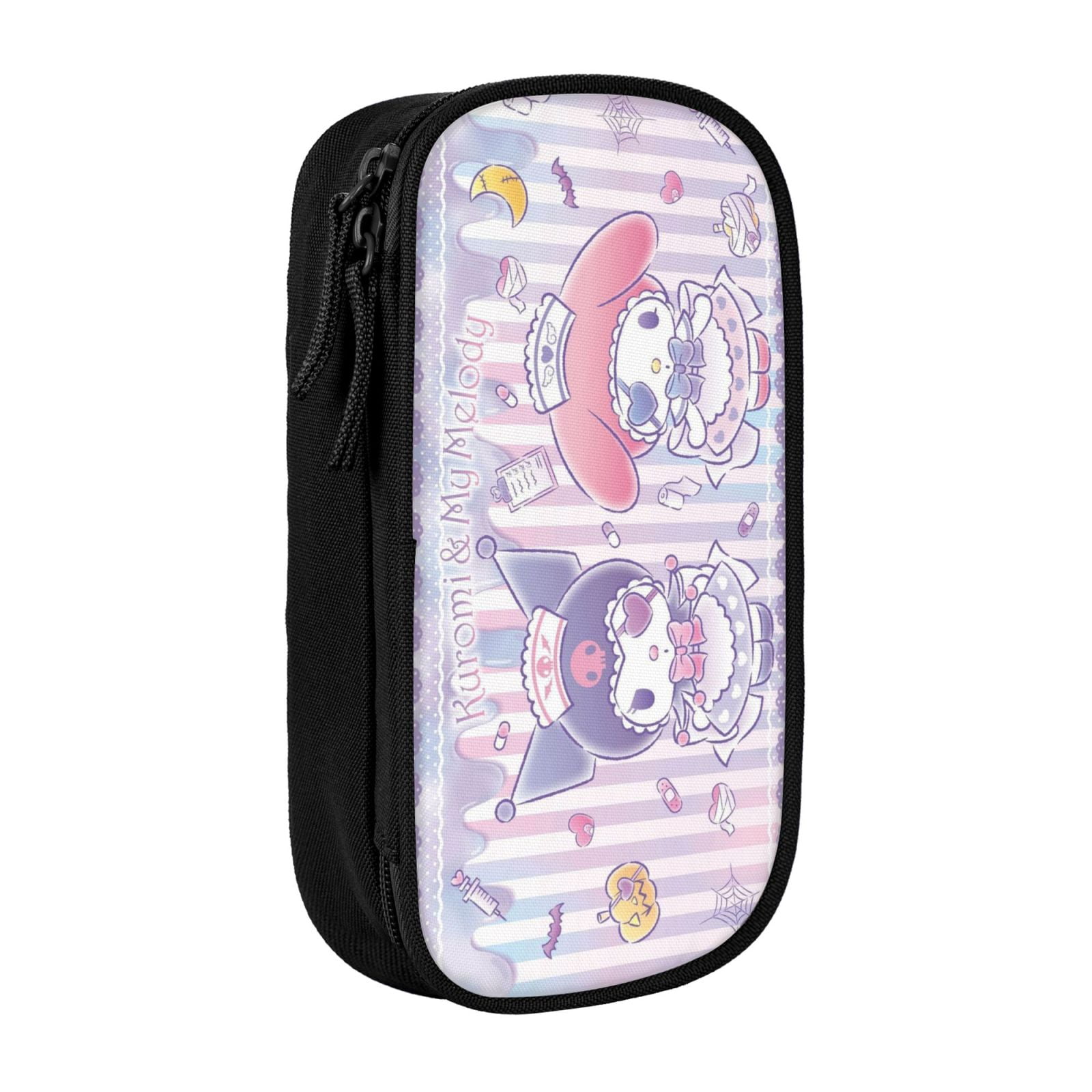 Kuromi and My Melody Large Pencil Case, Durable Pencil Pouch with