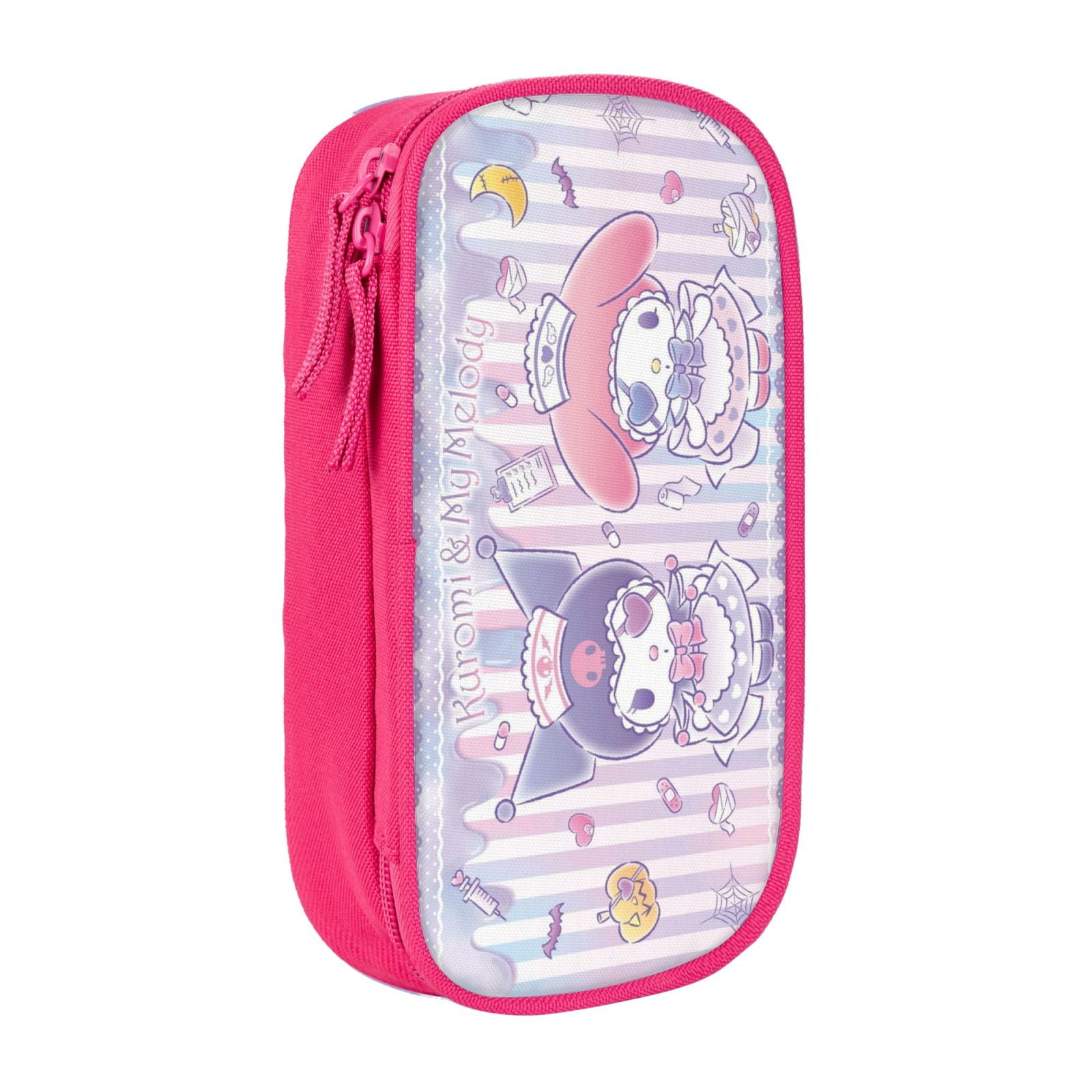 Kuromi and My Melody Large Pencil Case, Durable Pencil Pouch with