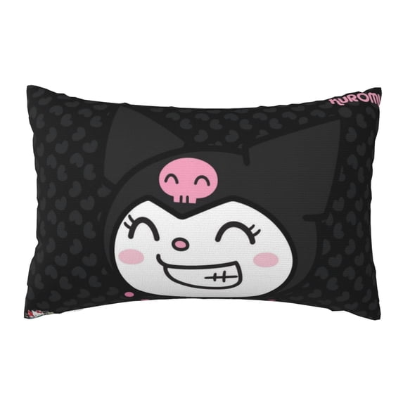 Kuromi and My Melody Throw Pillow Cover Decoration Pillow Case Cushion for Home Sofa Couch Queen Size 20x30 Inch