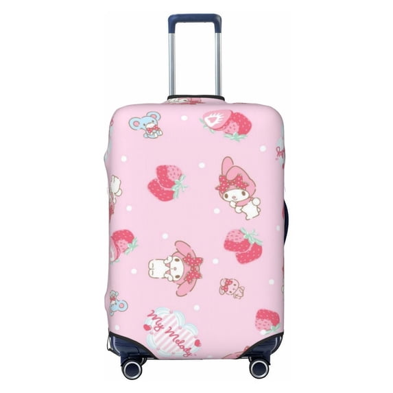 Kuromi and My Melody Travel Luggage Cover Suitcase Protector Anti Scratch Suitcase Cover Washable Baggage Covers