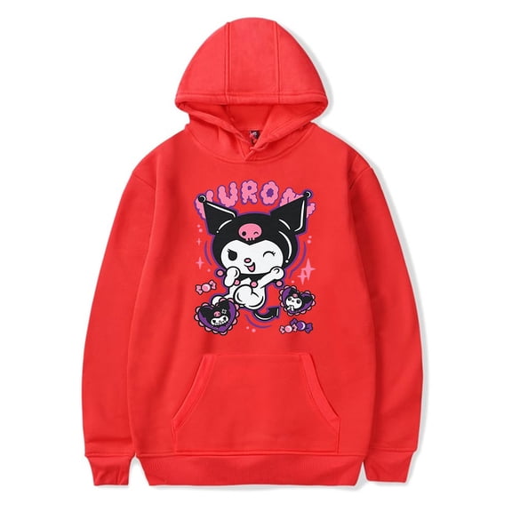 Kuromi merch Anime Onegai My Melody Hooded Drawstring Pocket Sweatshirt Men/women harajuku Pullover