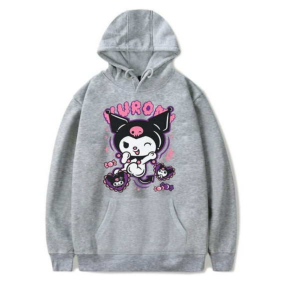 Kuromi merch Anime Onegai My Melody Hooded Drawstring Pocket Sweatshirt Men/women harajuku Pullover