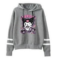 thumbnail image 1 of Kuromi merch Anime Onegai My Melody  hooded  drawstring pocketless  sweatshirt men/women pullover, 1 of 6
