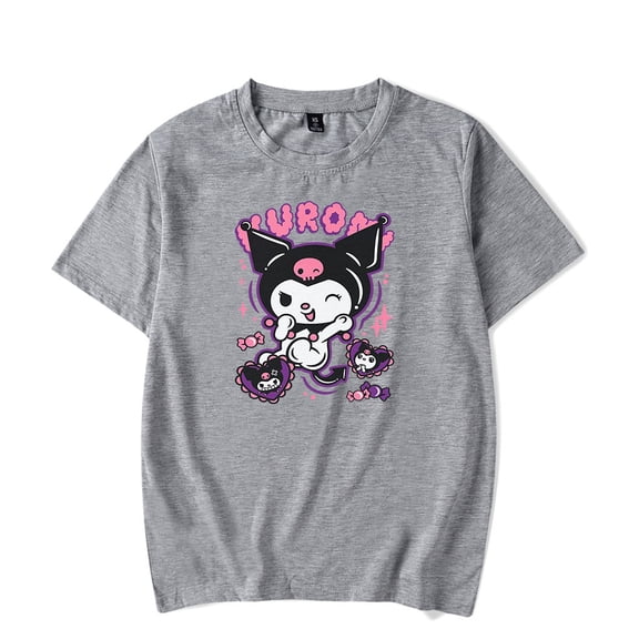 Kuromi merch Anime Onegai My Melody tshirt crewneck short sleeve tshirt men/women harajuku  tops