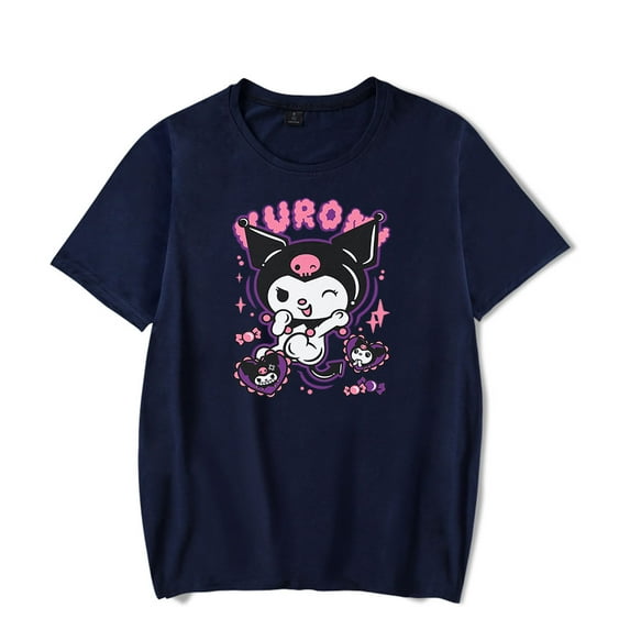 Kuromi merch Anime Onegai My Melody tshirt crewneck short sleeve tshirt men/women harajuku tops