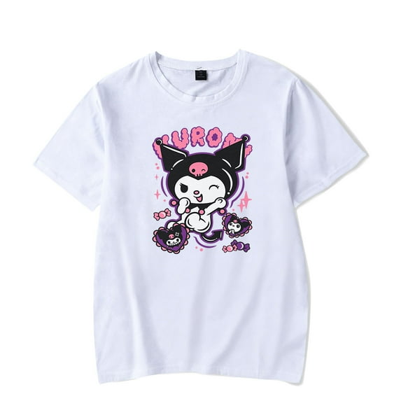 Kuromi merch Anime Onegai My Melody tshirt crewneck short sleeve tshirt men/women harajuku tops