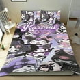 thumbnail image 1 of Kuromi-themed Bed Sheet Set Three Piece Set Comfortable And Skin Friendly Unique Design Home Decor Gifts For Family Friends fans54x79Inches（135cm*200cm）, 1 of 6