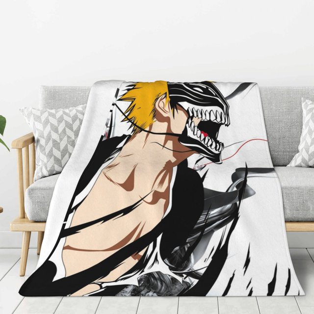 Kurosaki Ichigo Bleach Fleece Blanket Throw Soft Cozy Plush Blanket For