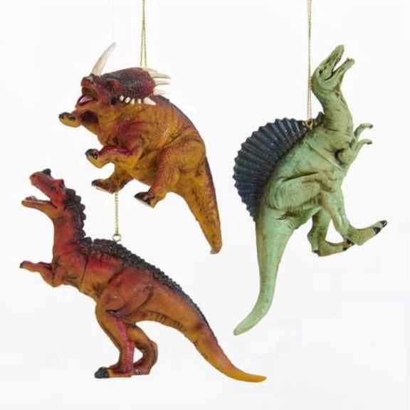 Kurt Adler 4" Plastic Dinosaur Ornament 3 Assorted