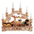 thumbnail image 1 of Kurt Adler 10.25-Inch Wooden LED Light-Up Musical/Motion Christmas Village, 1 of 4