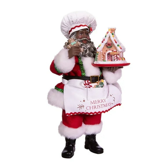 Kurt Adler 10.5" Fabriche Gingerbread Chef Christmas Santa Figurine