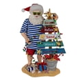 thumbnail image 1 of Kurt Adler 10.5-Inch Fabriché Beach Santa With Lighted Sign, 1 of 8