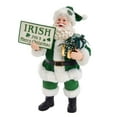 thumbnail image 1 of Kurt Adler 10.5-Inch Fabriché Musical Irish Santa Gift Box and Sign, 1 of 4