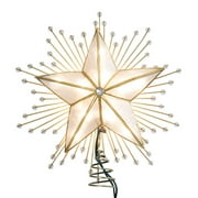 Kurt Adler 10-Inch 5-Point Capiz Star Treetop with Rays and Beads