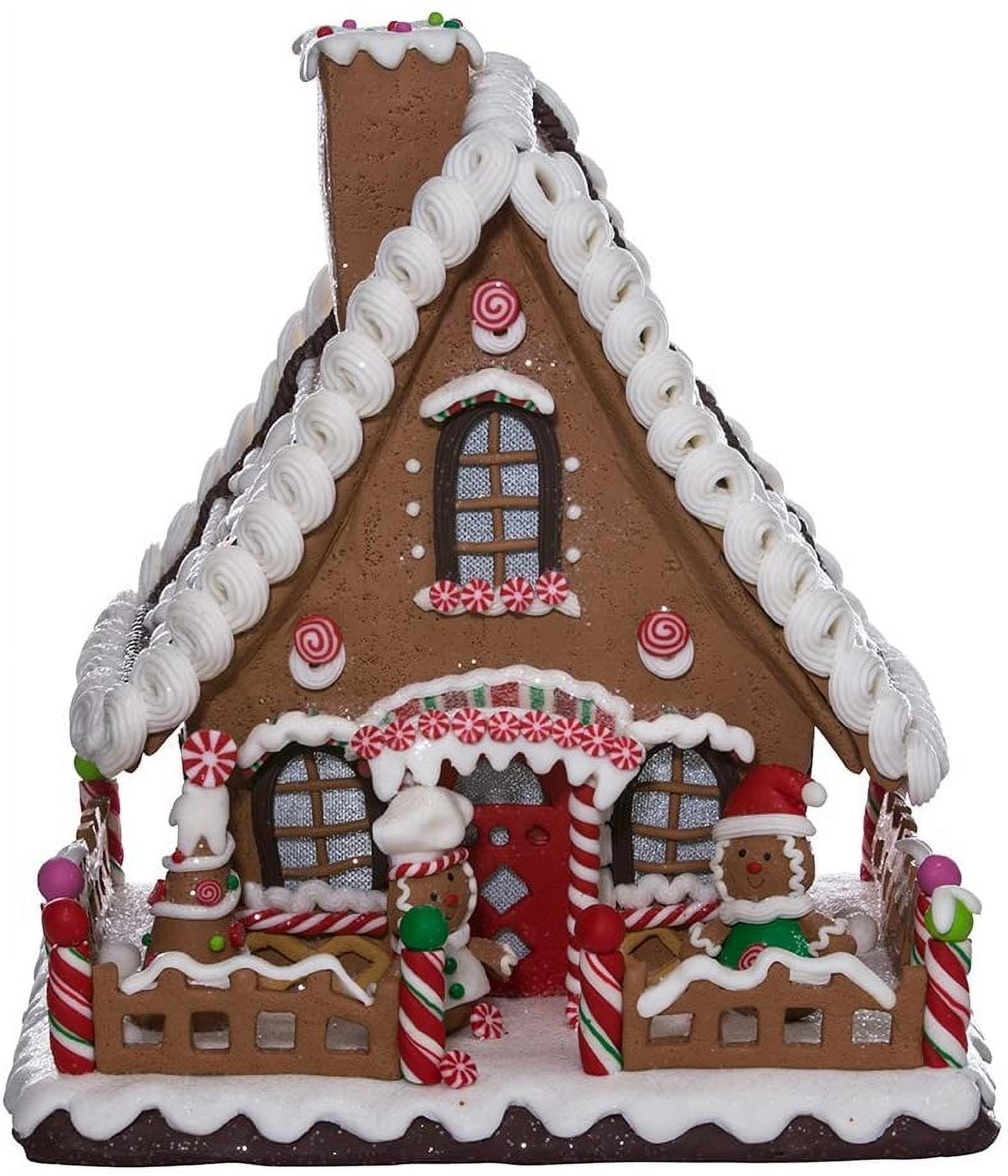 Kurt Adler 10-Inch Battery-Operated Claydough LED Gingerbread