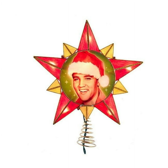Kurt Adler 10-Light 10.5 inch Elvis Capiz Star Treetop