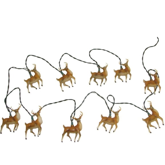 Kurt Adler 10-Light 4.5" Plastic Reindeer Light Set