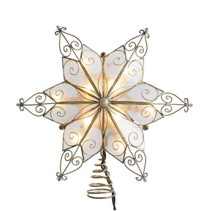 Kurt Adler Capiz Star Treetop - Thumbnail 2