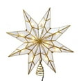 thumbnail image 1 of Kurt Adler 10-Light 8-Point Gold Capiz Star Treetop, 1 of 6