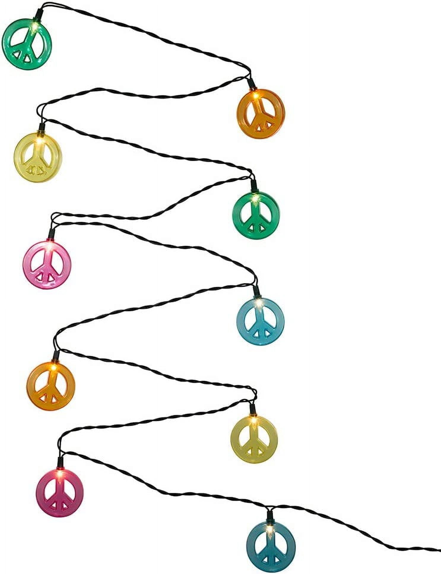 Kurt Adler Peace Sign String Lights - Thumbnail 2
