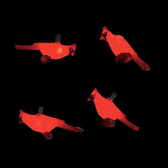 Kurt Adler 10-Light Plastic Red Cardinal Light Set