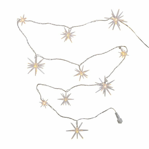 Kurt Adler 10-Light Warm White Twinkle LED 3D Star Light Set