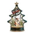 thumbnail image 1 of Kurt Adler 11.25-Inch Battery Operated Water Snowman Tree with Santa Sleigh, 1 of 4