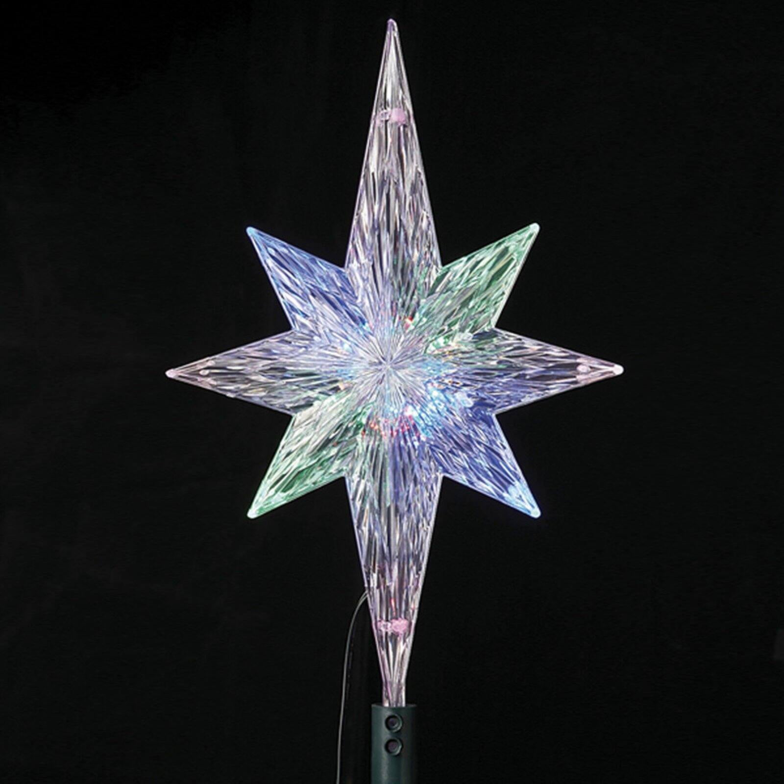 star treeです Kurt S. Adler Polar Star Christmas Treetop, LED Color