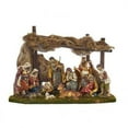 Kurt Adler 11 Figurine Nativity Set with Wooden Stable