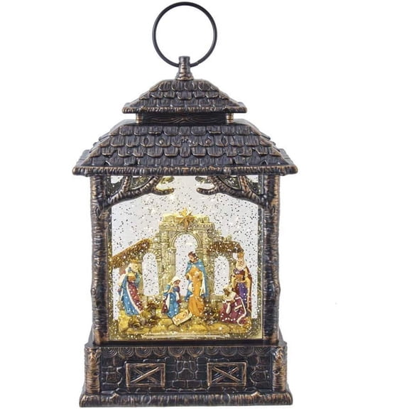 Kurt Adler 11-Inch Battery-Operated LED Nativity Scene Water Lantern