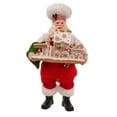 thumbnail image 1 of Kurt Adler Fabriche Christmas Figurine, Chef Santa with Gingerbread Train, 11in, 1 of 5