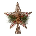 thumbnail image 1 of Kurt Adler 11-Inch Natural Star with Pinecones Treetop, 1 of 6