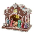 thumbnail image 1 of Kurt Adler 12.5-Inch Battery-Operated Light Up Nativity Gingerbread House, 1 of 5