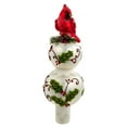 thumbnail image 1 of Kurt Adler 12-Inch Glass Holly and Cardinal Tree Topper, 1 of 8