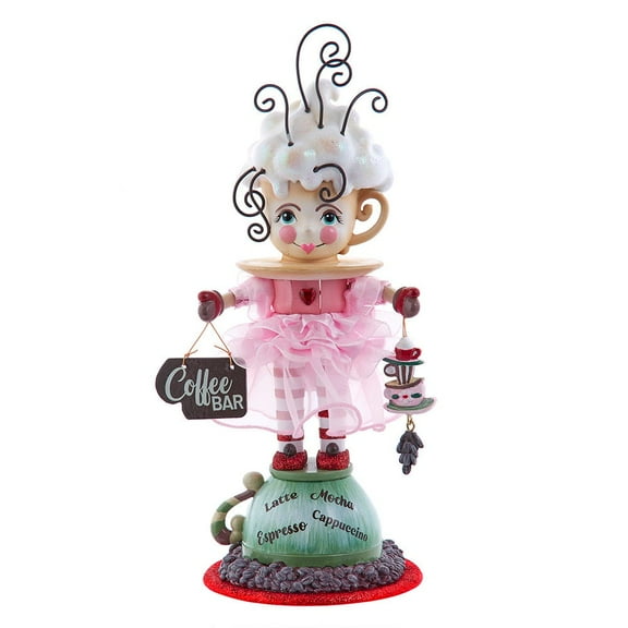 Kurt Adler 12-Inch Hollywood Nutcrackers Coffee Girl Nutcracker