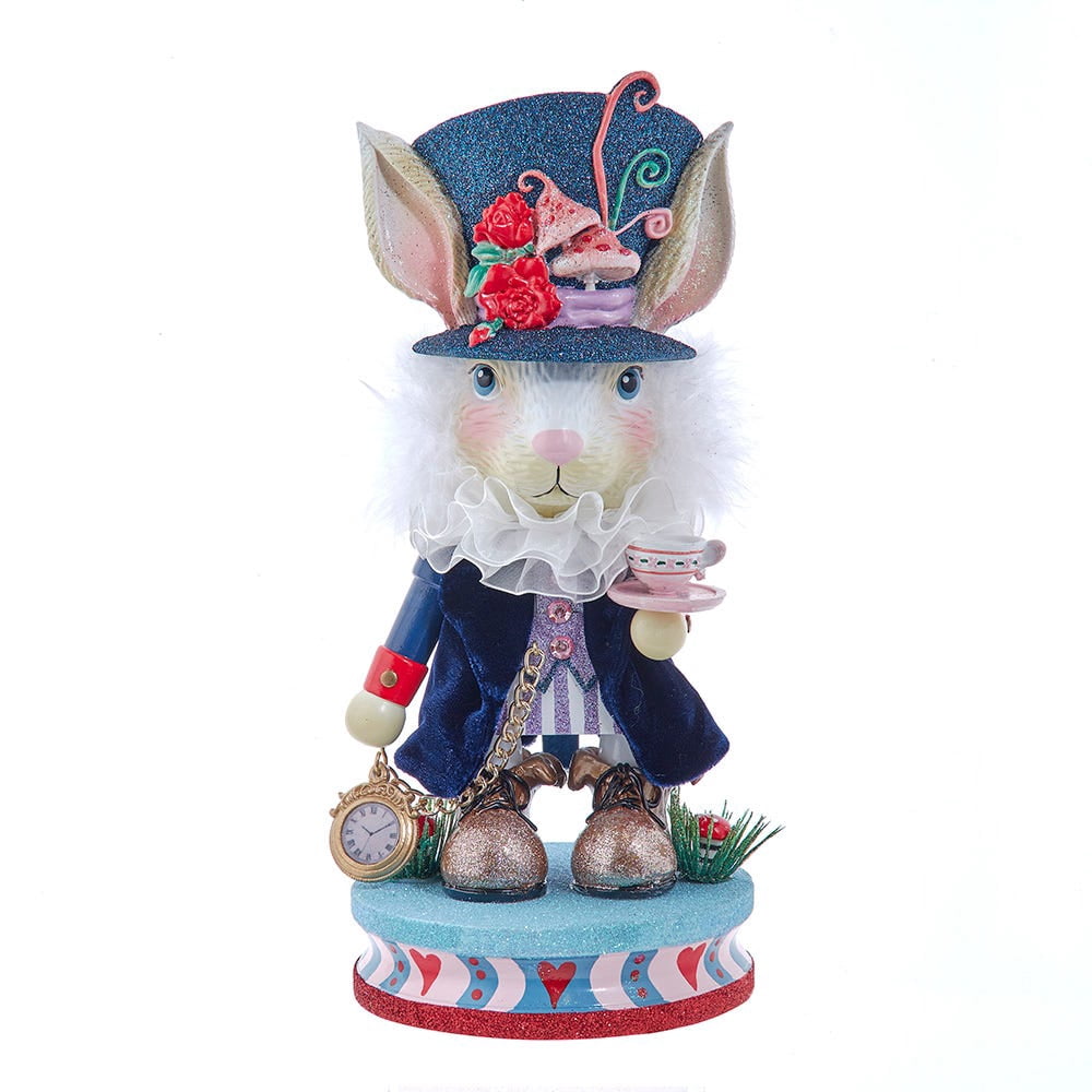 Nutcracker Rabbit Kurt Adler 12-Inch Hollywood Nutcrackers White Rabbit Nutcracker ...