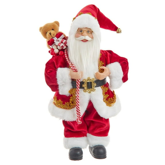 Kurt S. Adler D4772 12 in. Standing Christmas Santa with Sack
