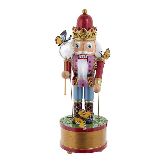 Kurt Adler 12-Inch Wind-Up Musical Butterfly Catcher Nutcracker