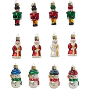 Kurt Adler Petite Treasure Mini Glass Ornament 12Pc