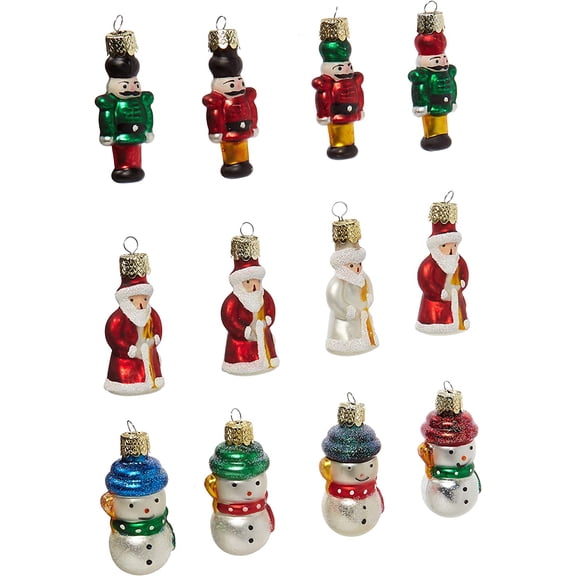 Kurt S. Adler Petite Treasures Glass Ornament Set, 12-Piece
