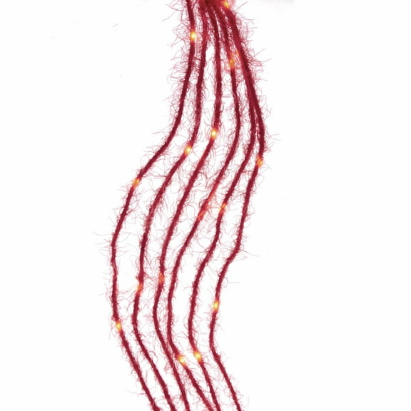 Kurt Adler 120-Light Red Fuzzy Multi Strand LED Set